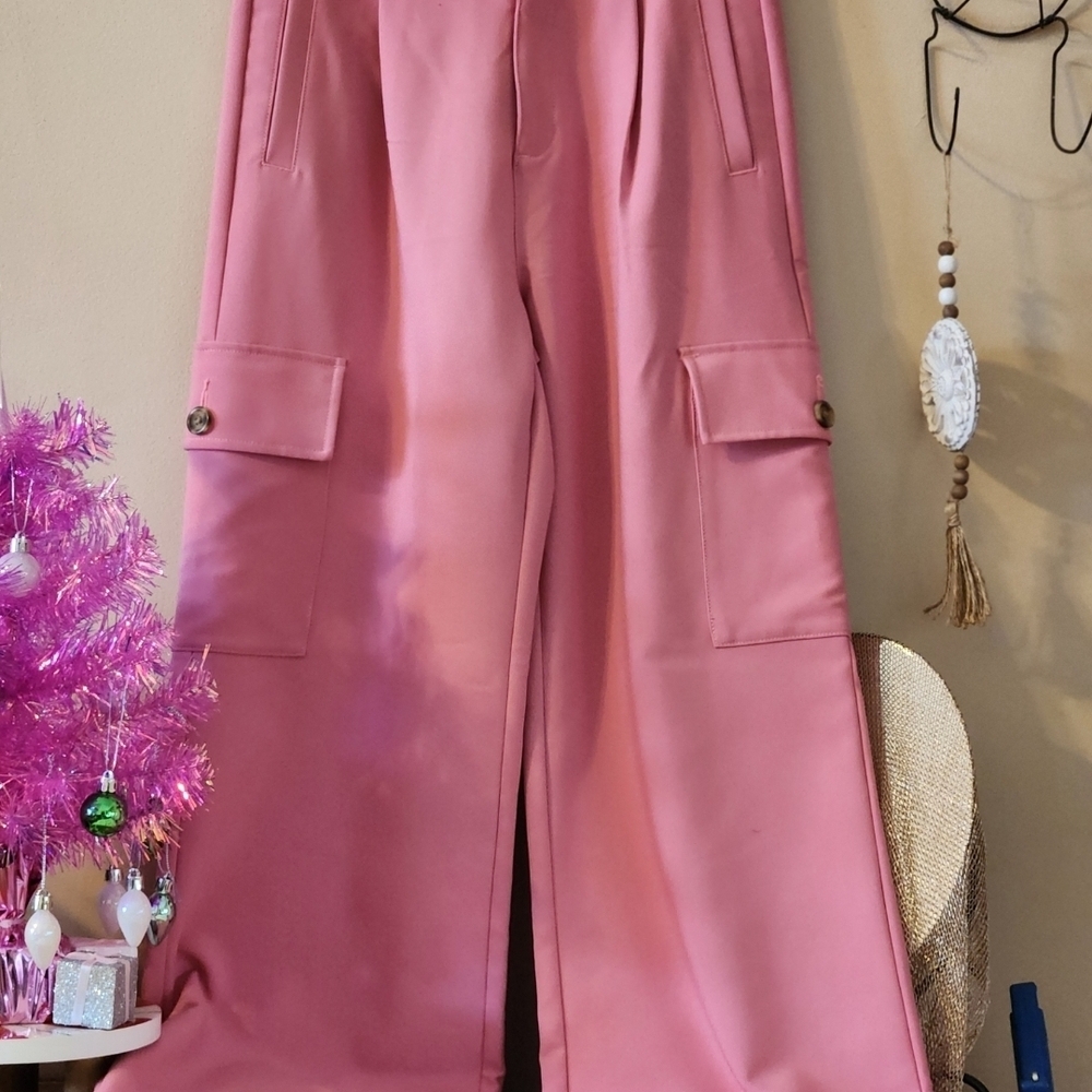 Pistola Pink Wide Leg Pants